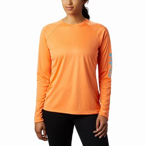 Columbia PFG Tidal Tee™ II Långärmad Tröja Dam Orange (WEXUC4079)